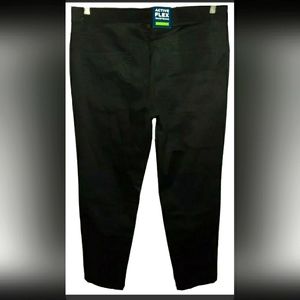 Mens NEW 33X30 Haggar ACTIVE FLEX Black Performance SLIM Stretch Chinos, Pants